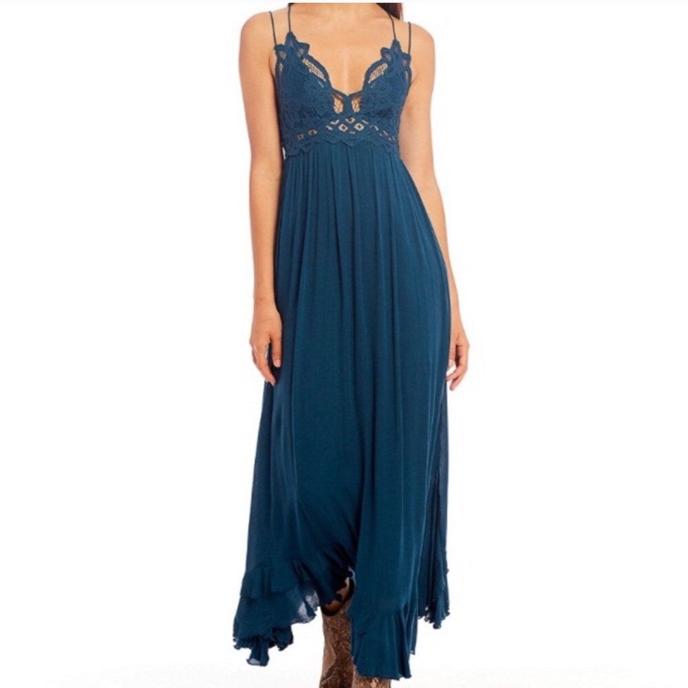 Adella Slip Maxi Dress - Turquoise